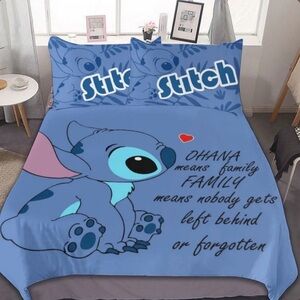 STITCH Queen Size Duvet Cover Set, 3-Piece Bedding Set for Boys Girls
